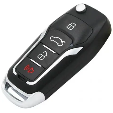 Ключ KeyDiy KD B12-3+1 в стиле FORD (с кнопкой тревоги)